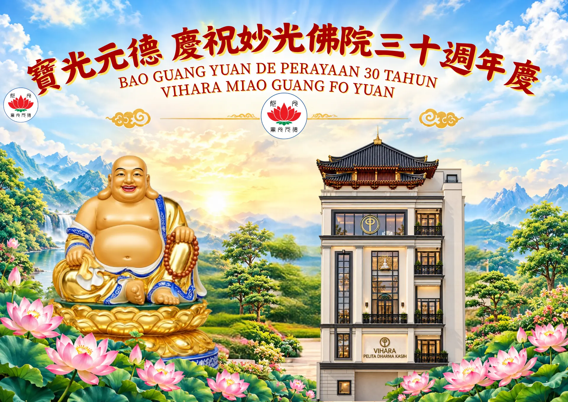 Poster perayaan 30 tahun vihara